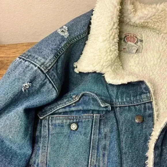 Vintage Bugle Boy Sherpa Lined Jean Jacket - Picture 5 of 7